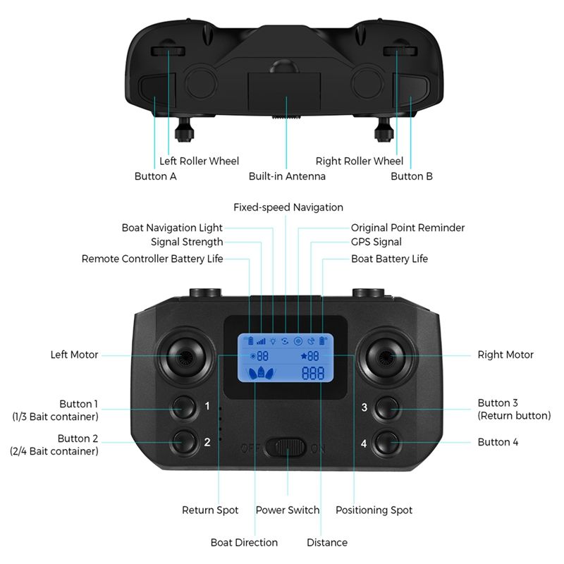ABKQ-Fishing Bait Boat Remote  - Fishing Gps 리뷰 및 가격