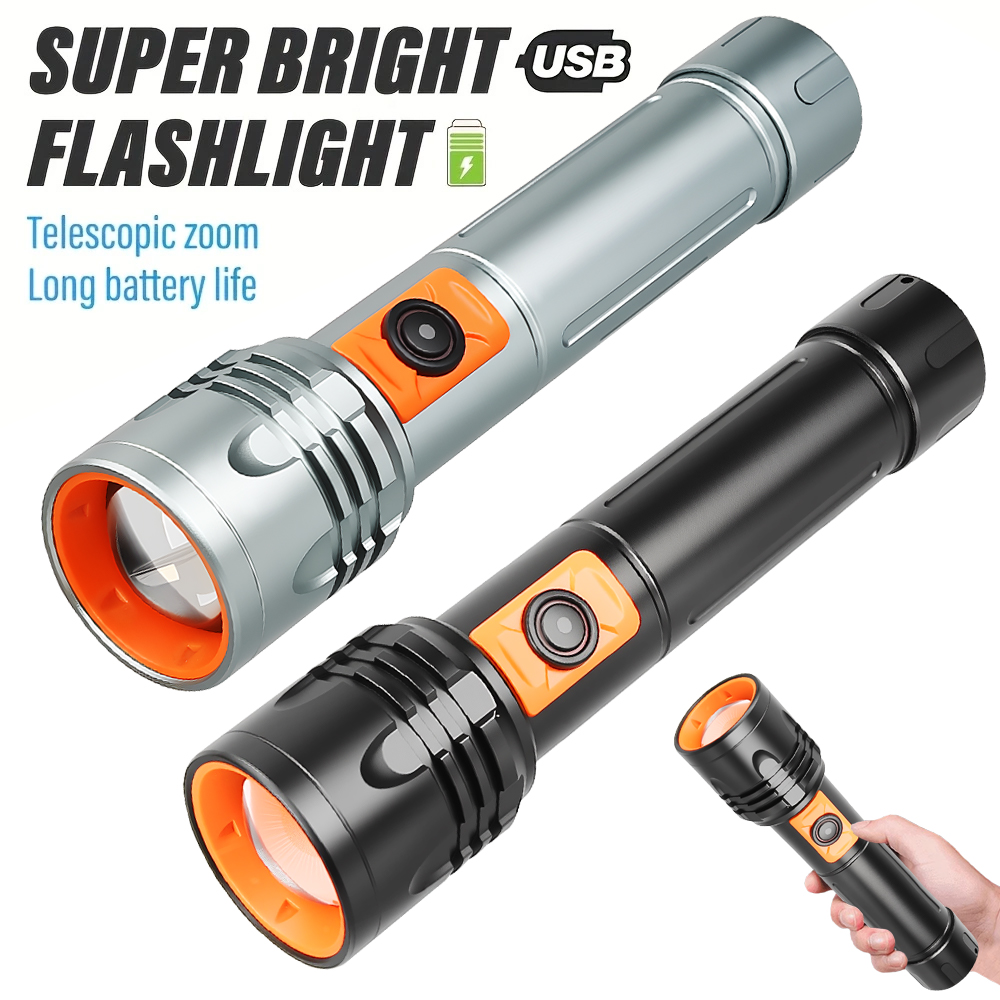 High Power LED Flashlight USB  - Fishing Light 리뷰 및 가격