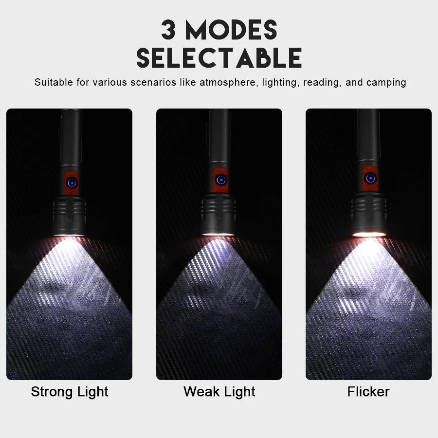 High Power LED Flashlight USB  - Fishing Light 리뷰 및 가격