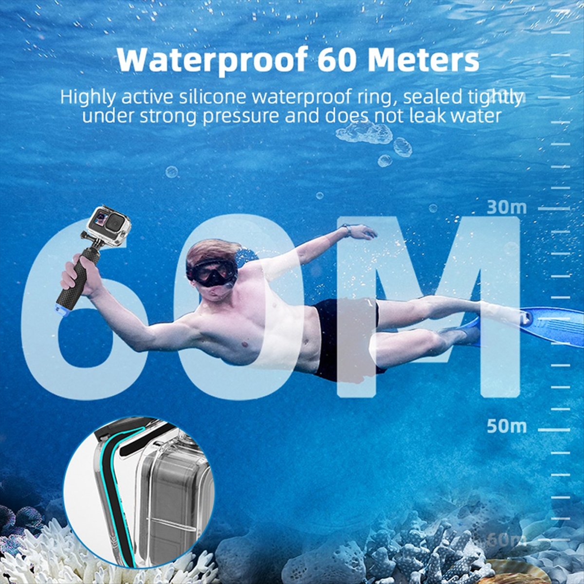 M05K 60M Waterproof Case for G - Underwater Camera 리뷰 및 가격