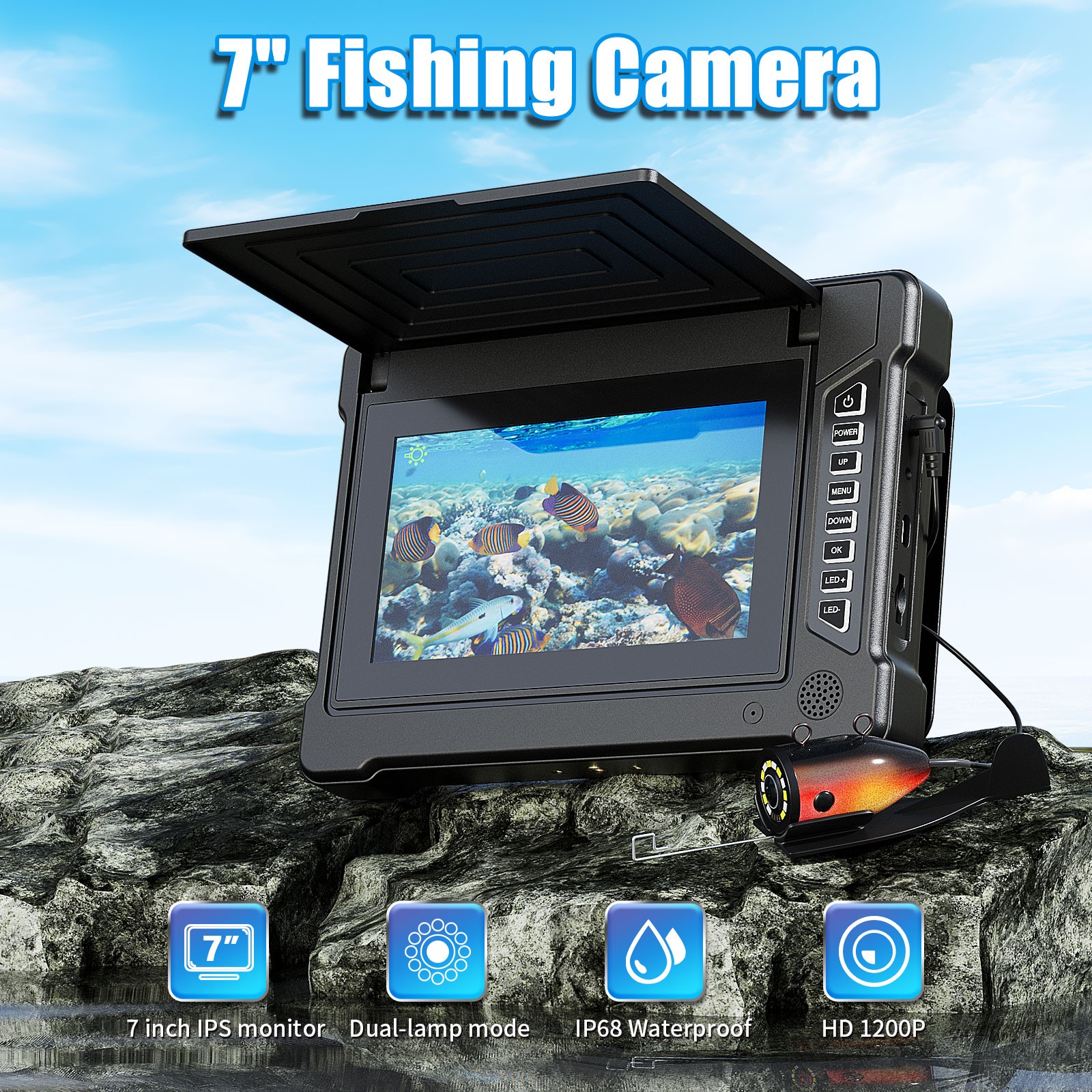 7 Inch 15M 1200TVL Underwater  - Fish Finder Cable 리뷰 및 가격