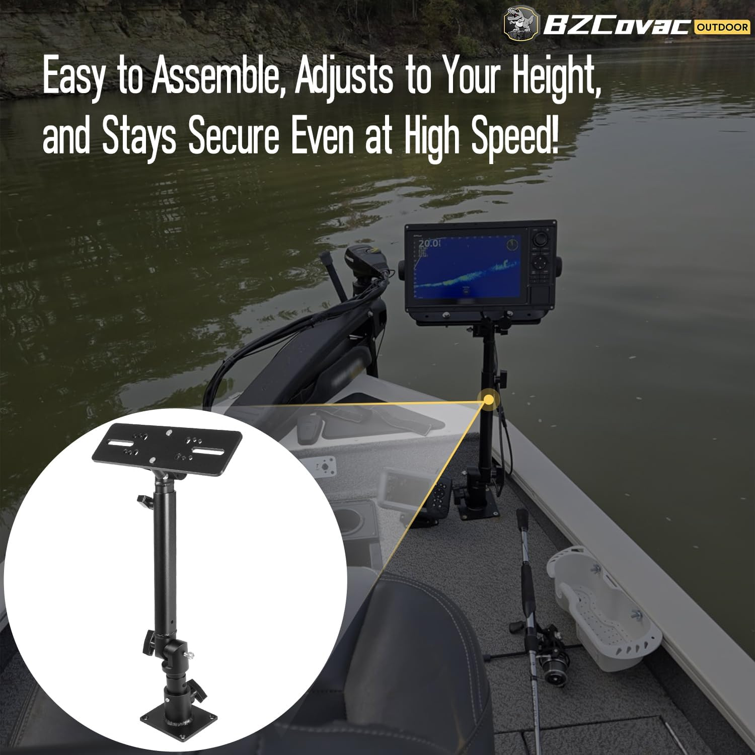 Marine Anodized Aluminum Monit - Fish Finder Mount 리뷰 및 가격