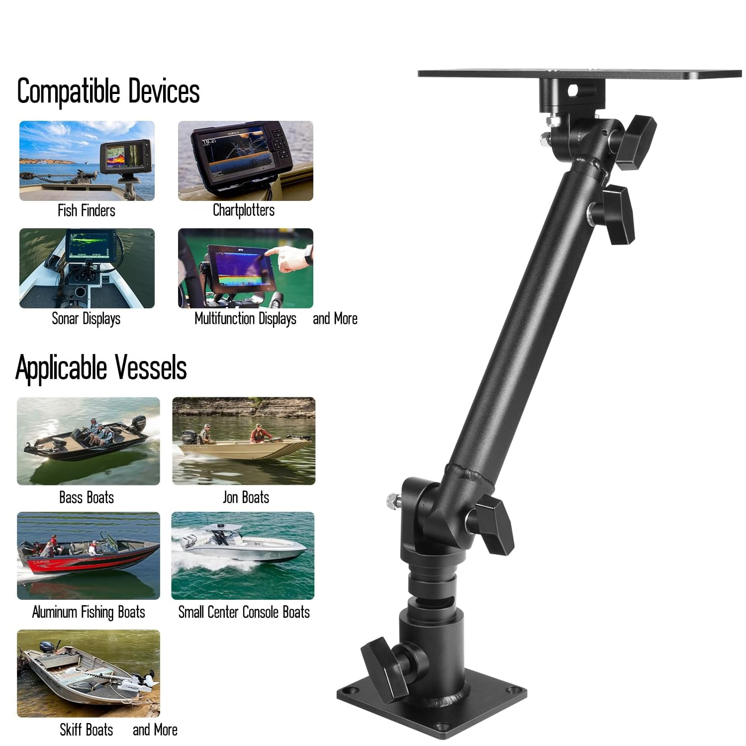 Marine Anodized Aluminum Monit - Fish Finder Mount 리뷰 및 가격