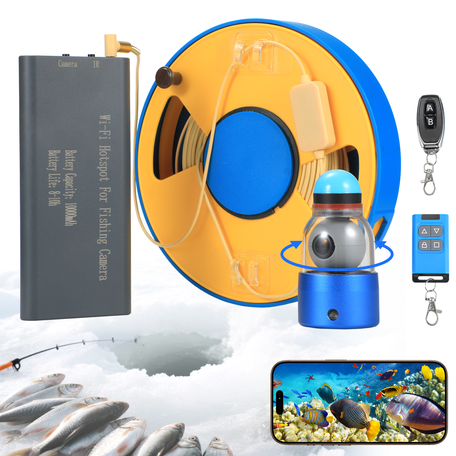 WIFI 360° Underwater Fishing C - Fish Finder Portable 리뷰 및 가격