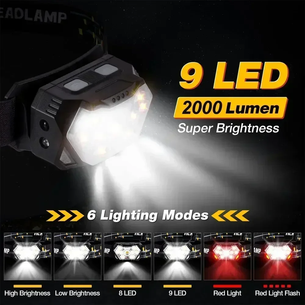 Powerful LED Sensor Headlamp U - Fish Finder Battery 리뷰 및 가격