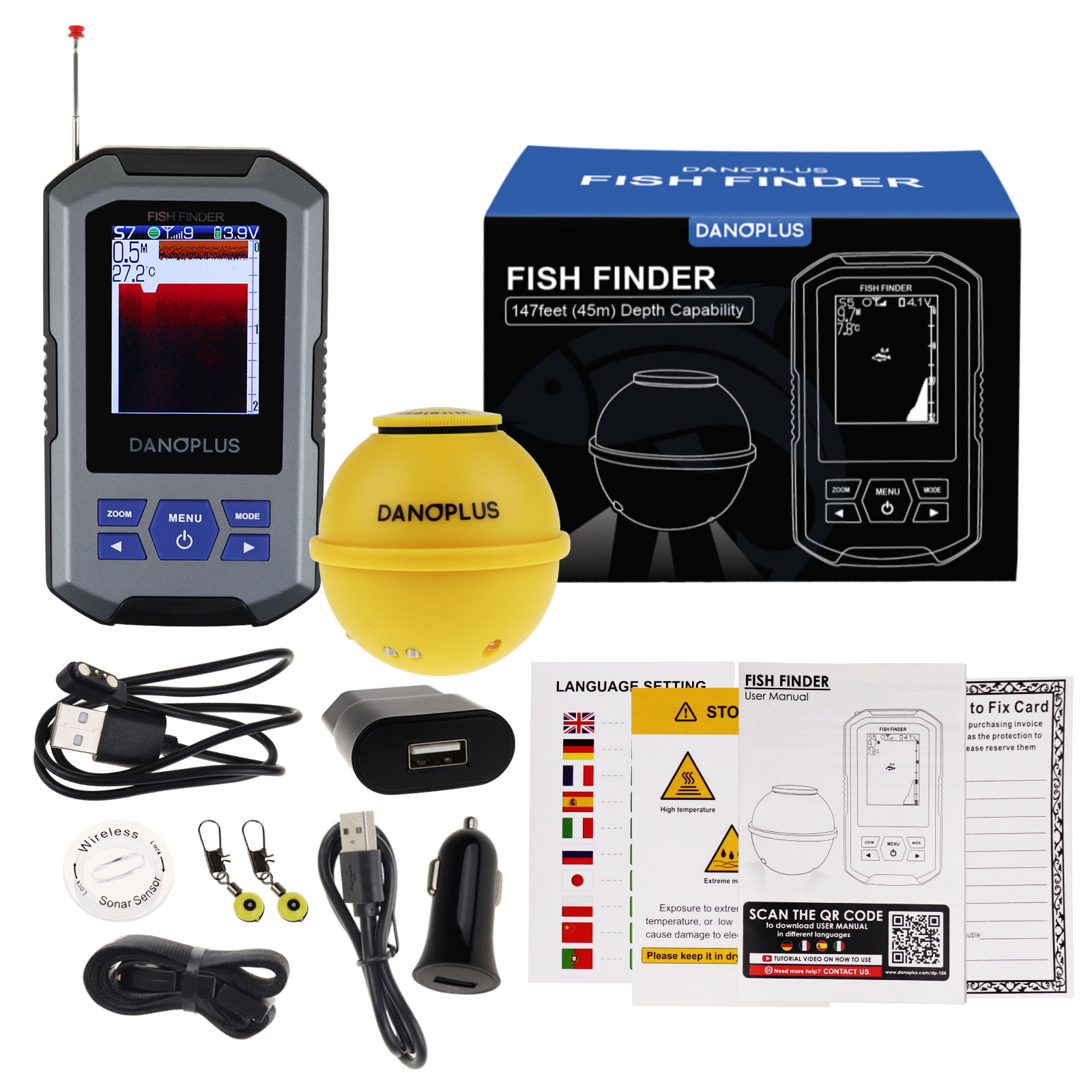Fish Finder Wireless Sonar Sen - Fish Finder 리뷰 및 가격