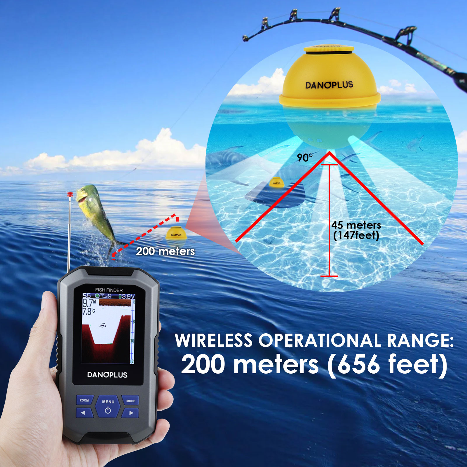 Fish Finder Wireless Sonar Sen - Fish Finder 리뷰 및 가격