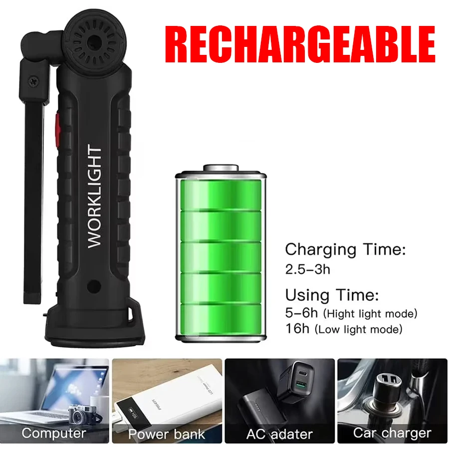 Rechargeable Magnetic Work Lig - Fishing Light 리뷰 및 가격