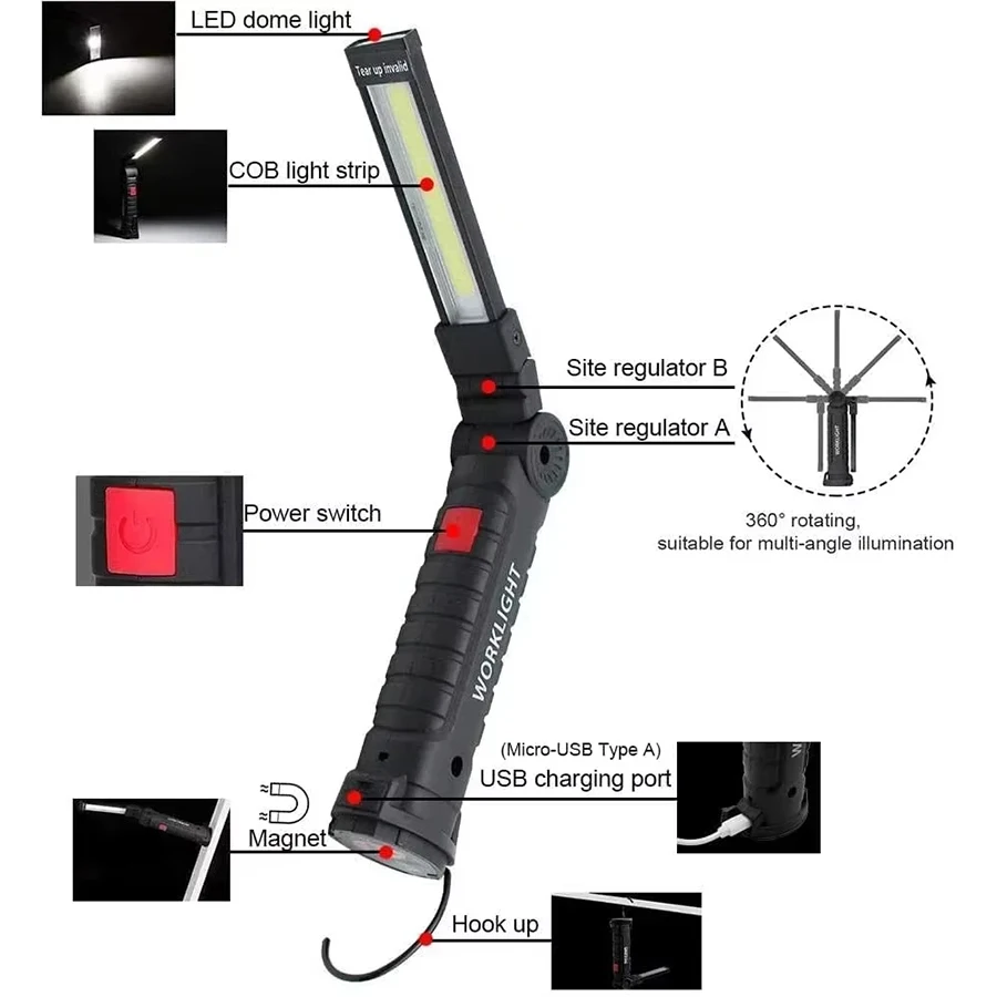 Rechargeable Magnetic Work Lig - Fishing Light 리뷰 및 가격
