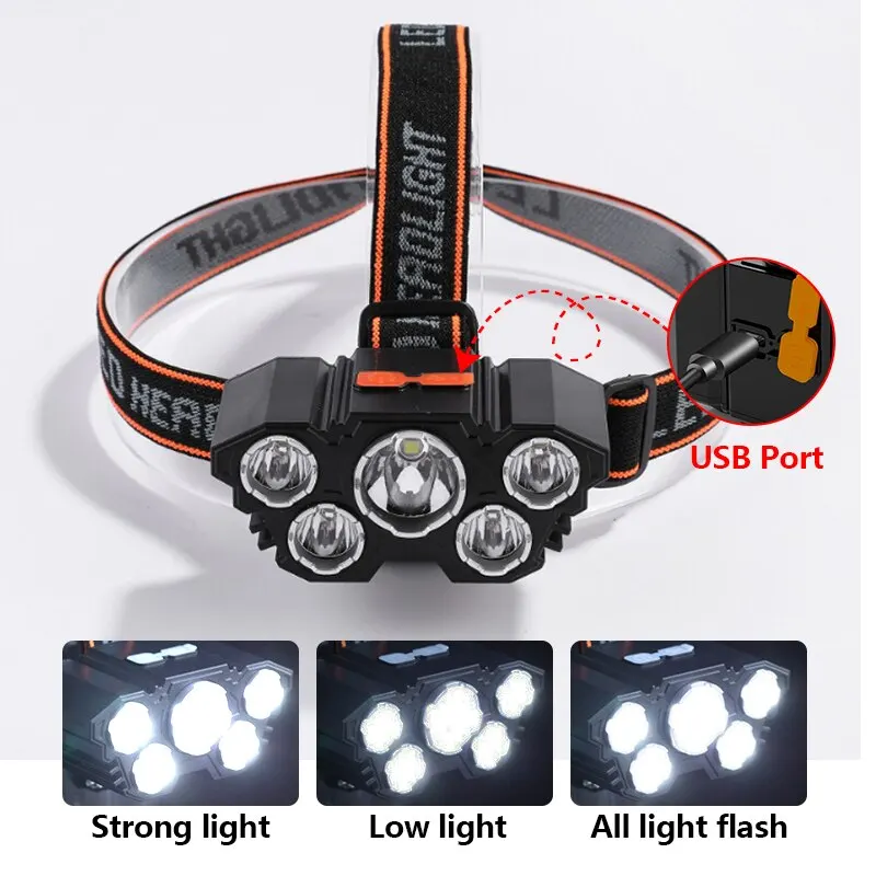Rechargeable 5 LED Headlamp St - Fish Finder Battery 리뷰 및 가격