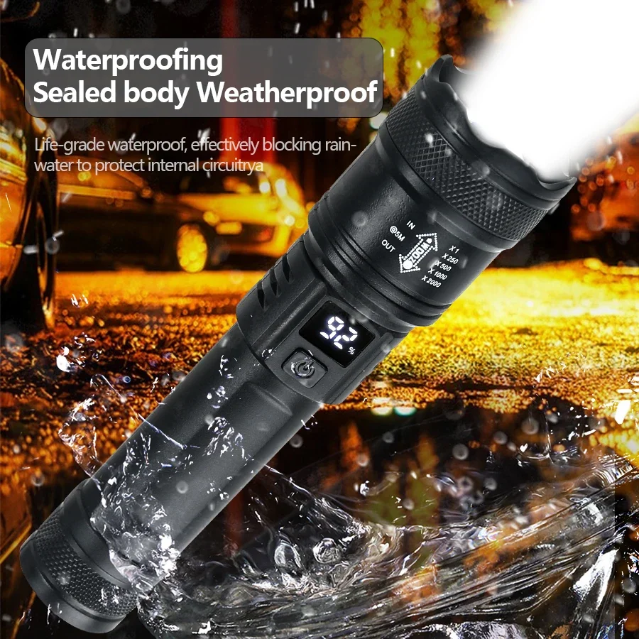 9900LM Powerful LED Flashlight - Fish Finder Battery 리뷰 및 가격