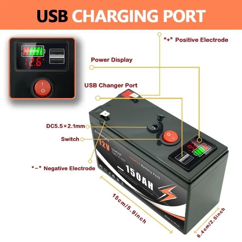 12V 150Ah Lithium  LiFeP04 Bat - Fish Finder Charger 리뷰 및 가격