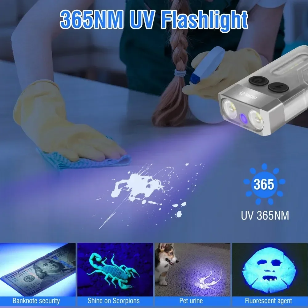BORUiT V10 Keychain UV LED EDC - Fishing Light 리뷰 및 가격