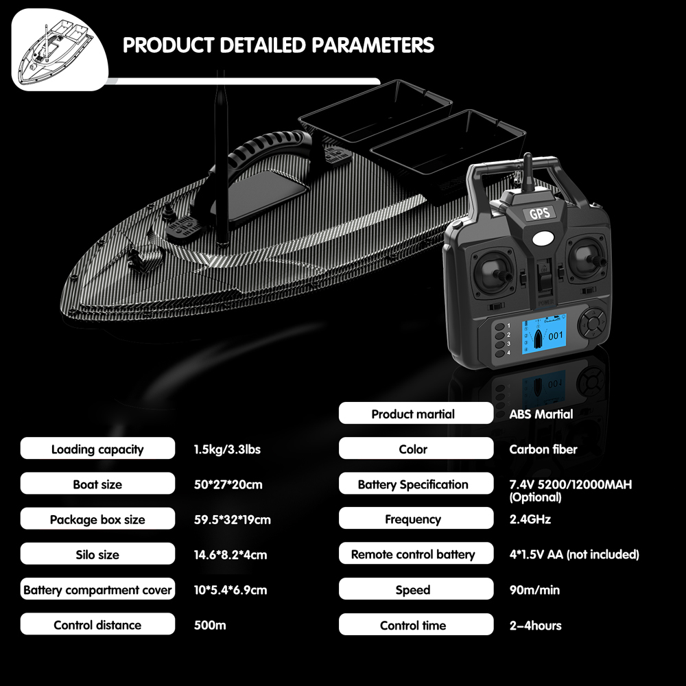 V070 12000mAh/5200mAh RC Bait  - Fishing Gps 리뷰 및 가격
