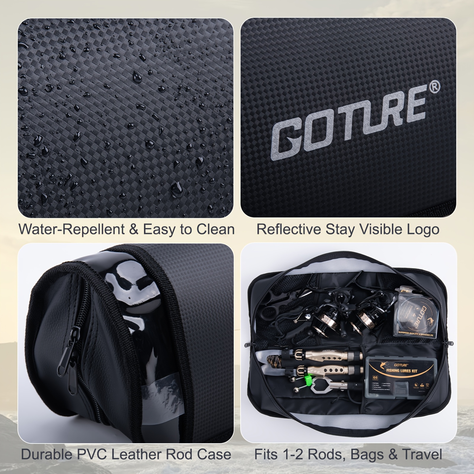 Goture Fishing Rod Storage Bag - Fish Finder Case 리뷰 및 가격