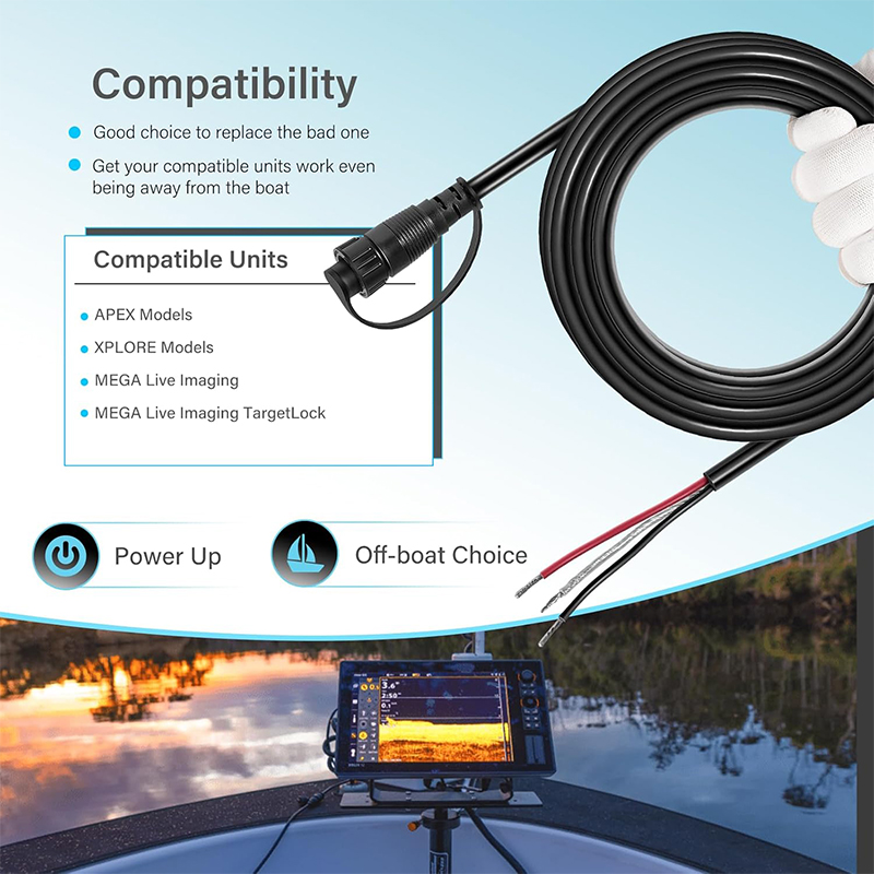 720110-1 PC13 Power Cable for  - Fish Finder Cable 리뷰 및 가격