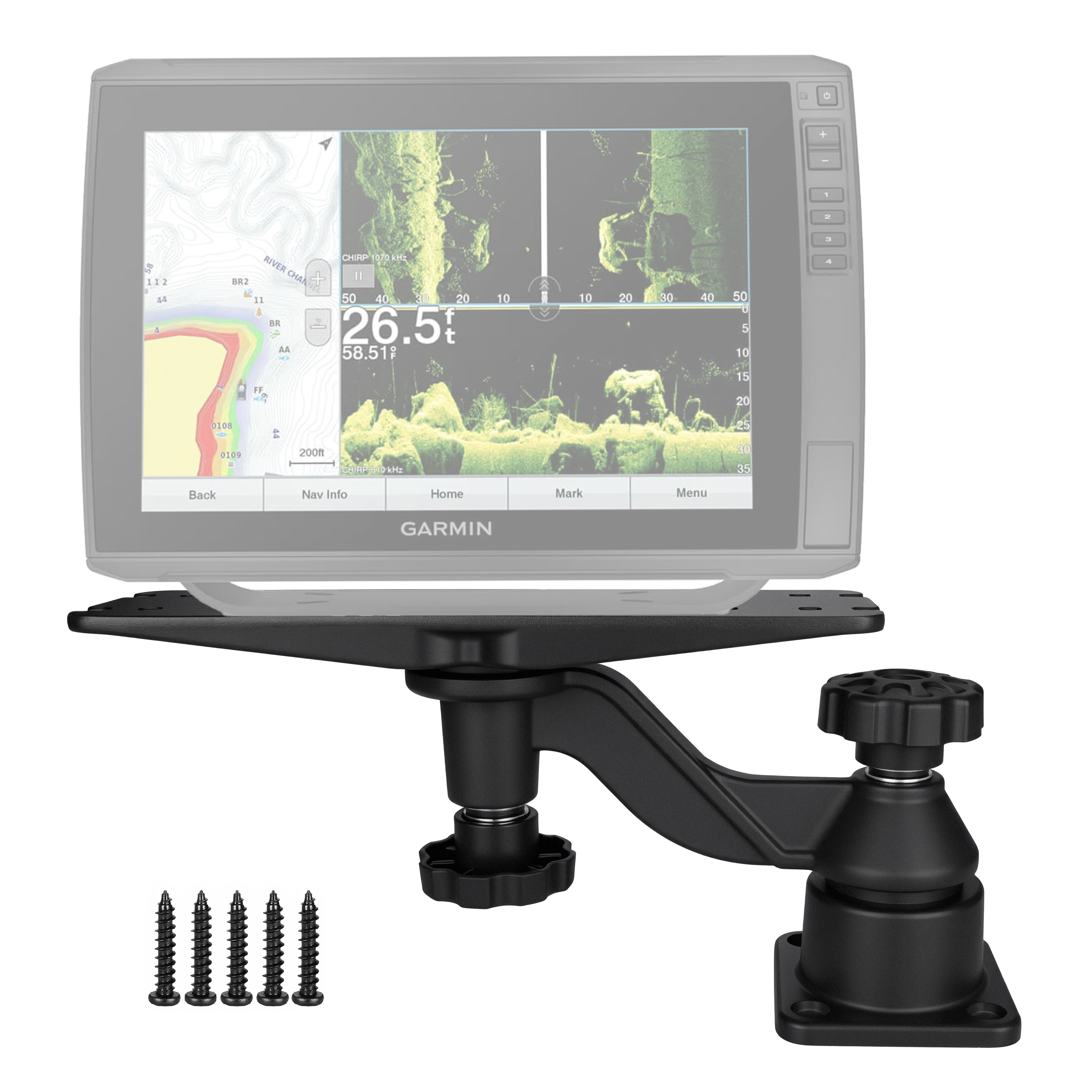 Heavy-duty vertical base mount - Fish Finder Mount 리뷰 및 가격