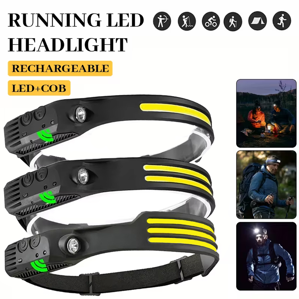 COB LED Induction Headlamp USB - Fish Finder Battery 리뷰 및 가격