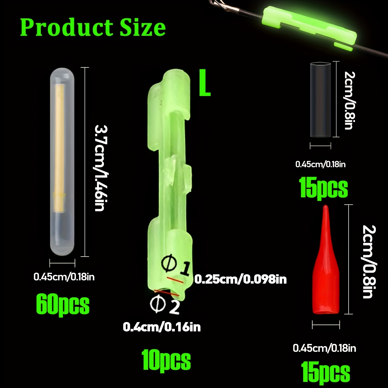 100PCS Fishing Glow Sticks Set - Bite Alarm 리뷰 및 가격